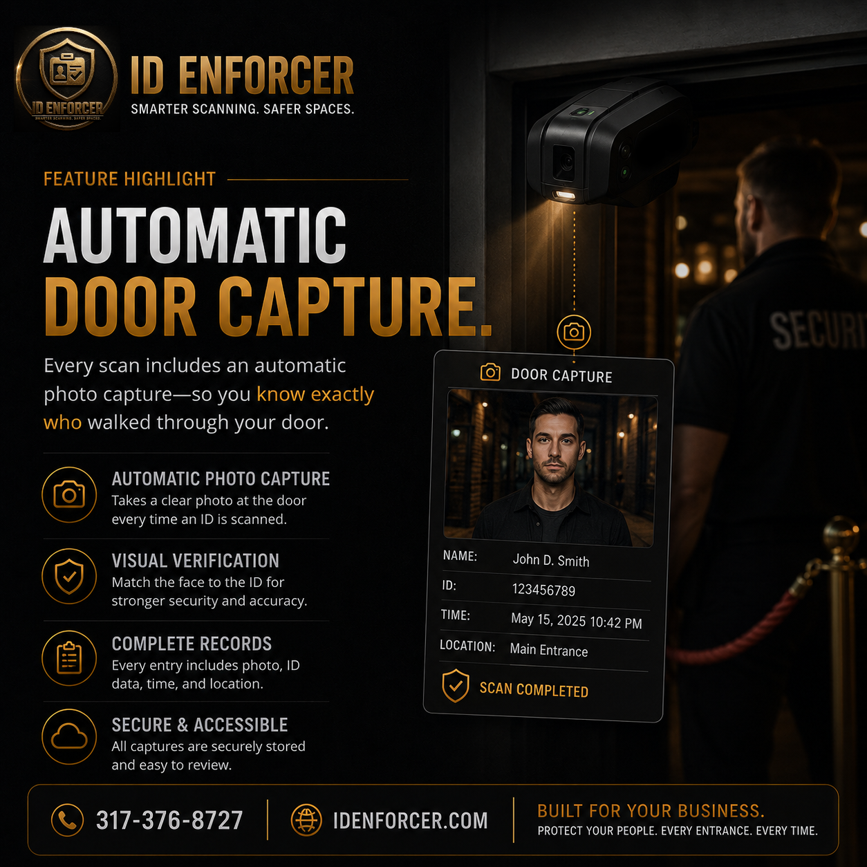 Door camera image capture for every scan