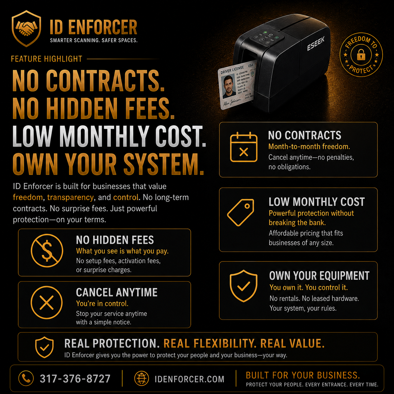 No contracts, no commitments
